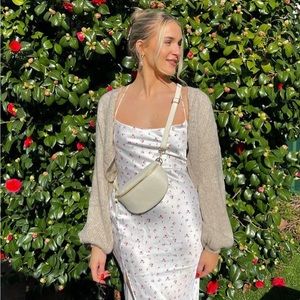 Ellie Beaumont Italian Leather Sling Bag Beige - NWT never worn